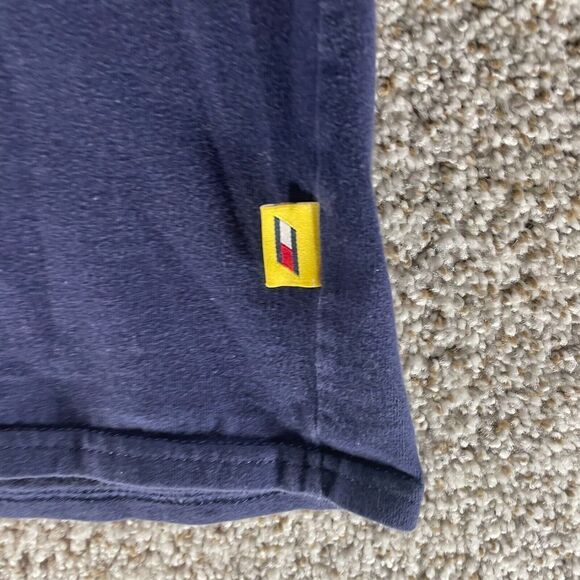 Vintage Tommy Hilfiger Athletics Shirt Mens Medium Blue Tank Top USA Made Logo - Picture 9 of 10